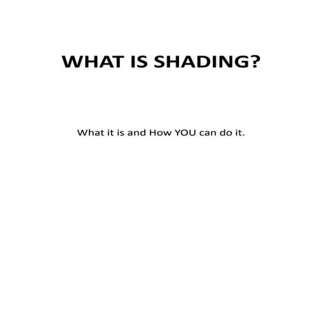 What is shading | PPTX
