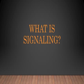 What is signaling | PPT