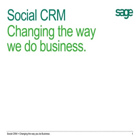 What is Social CRM?