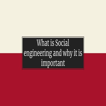 What is social engineering & why it is important
