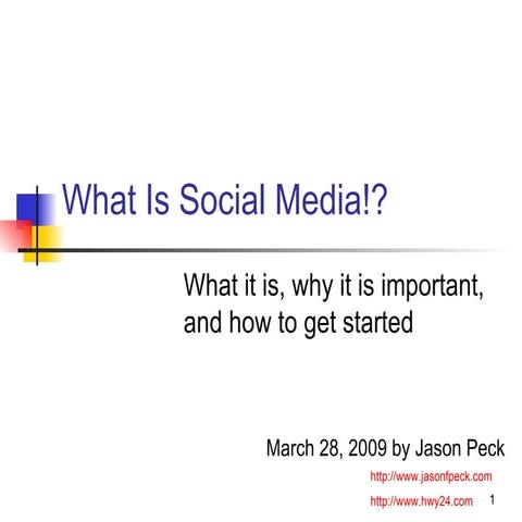 What Is Social Media
