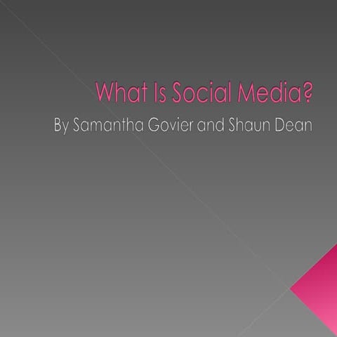 What is social media presentation