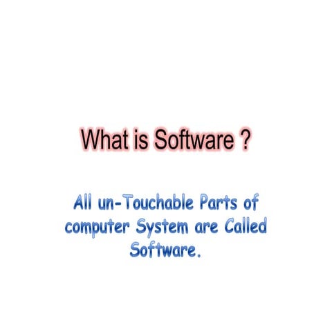 What is software