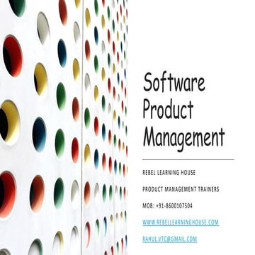 What is software  product management