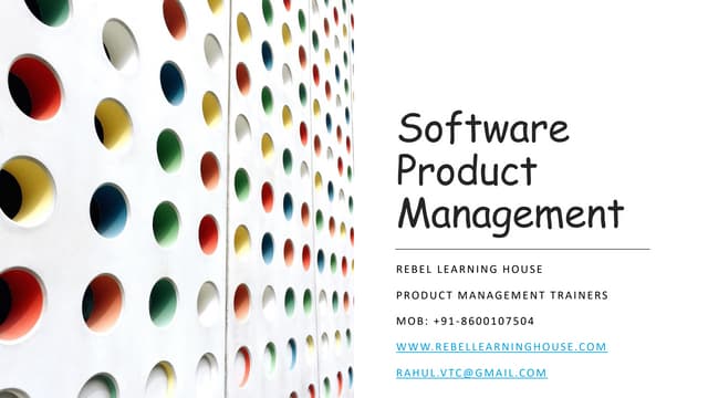 What is software  product management