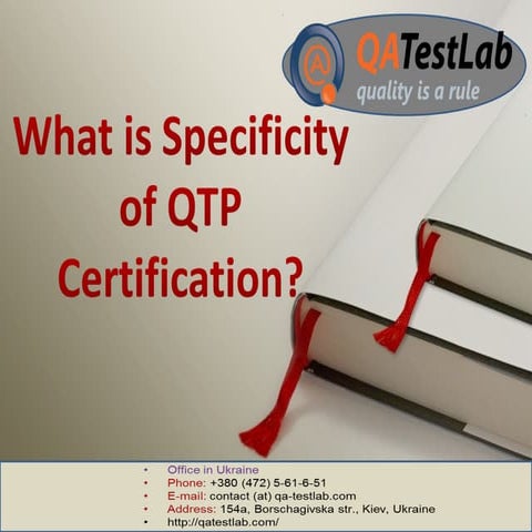 What Is Specificity of QTP Certification?