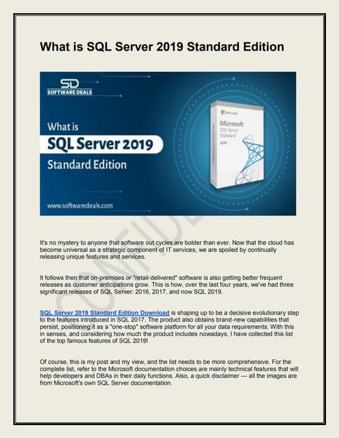 Why Should you choose SQL Server 2019 ? | PDF