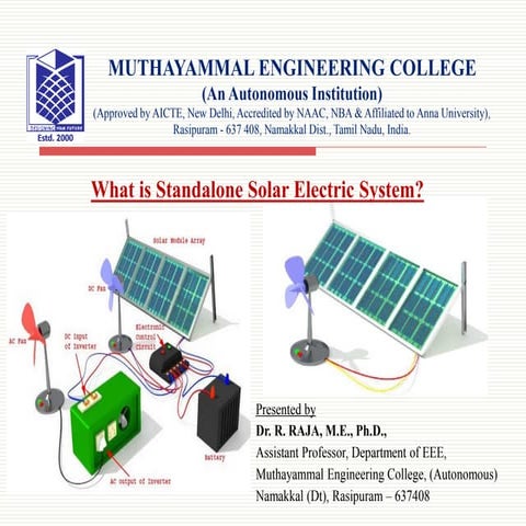 What is standalone solar electric system?