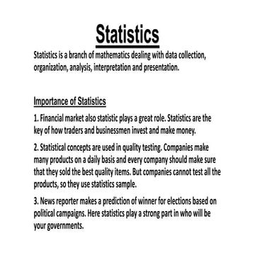 What is statistics