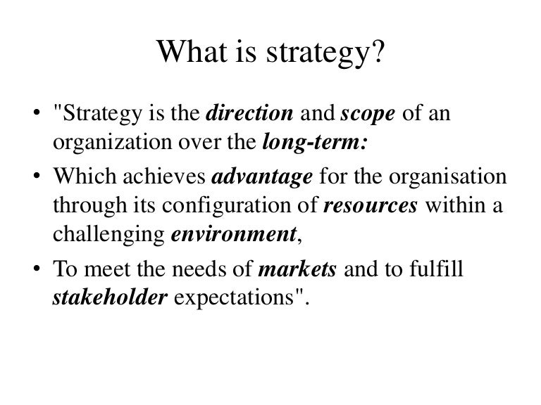 What is strategy