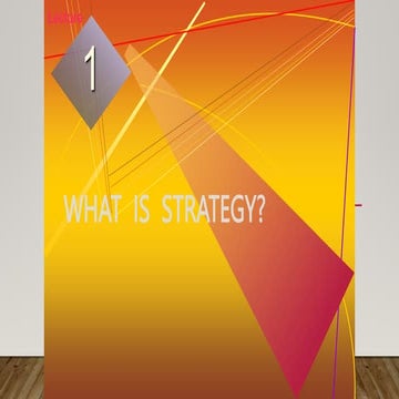 What is Strategy from the Perspective of Management