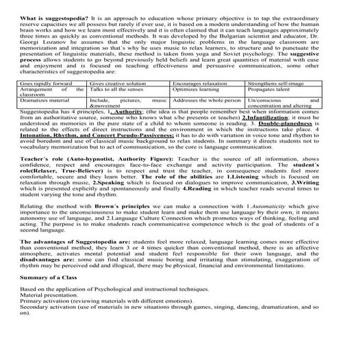 What is suggestopedia?