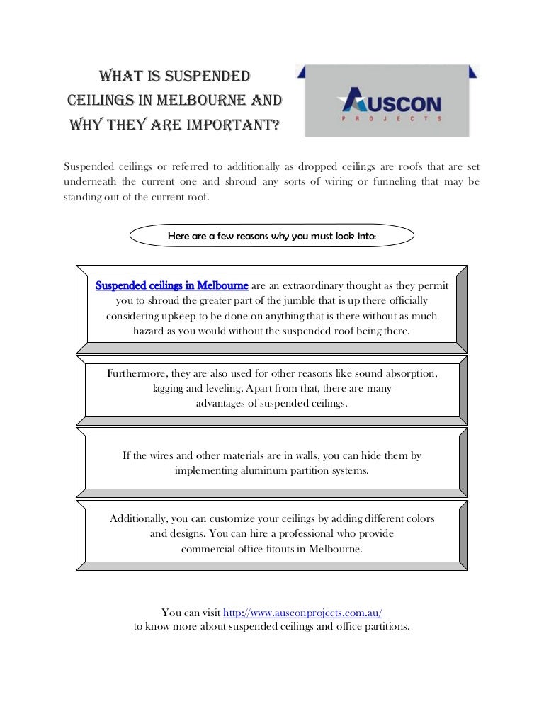 What Is Suspended Ceilings In Melbourne And Why They Are Important