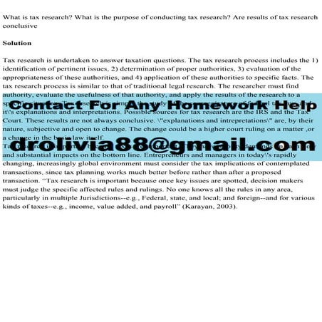 What is tax research What is the purpose of conducting tax research.pdf