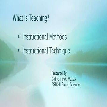 What is teaching