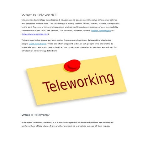 What is telework