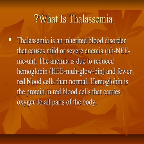 What is thalassemia