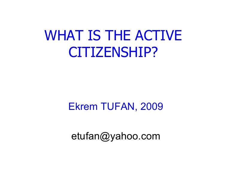  what is active citizenship 