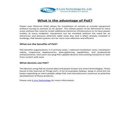 Power Over Ethernet (PoE) | Explained & Why You Need It