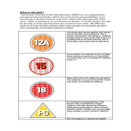 Film classifications | PPTX