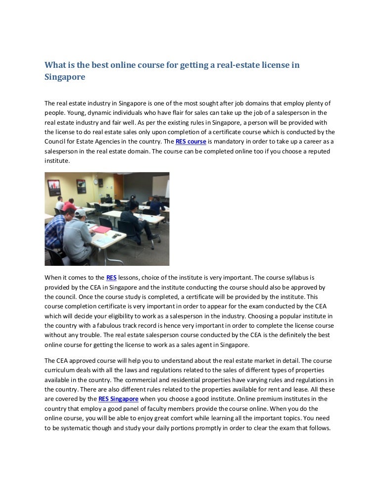 What is the best online course for getting a real estate license in s…