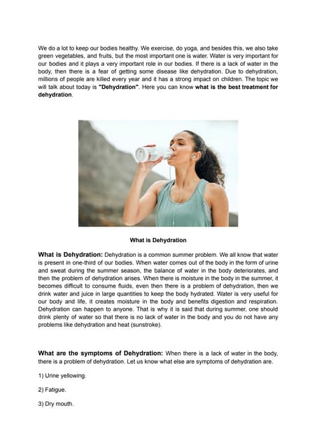What Is The Best Treatment For Dehydration Pdf What Is The Best Treatment For Dehydration Pdf