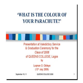 What is the Colour of Your Parachute?