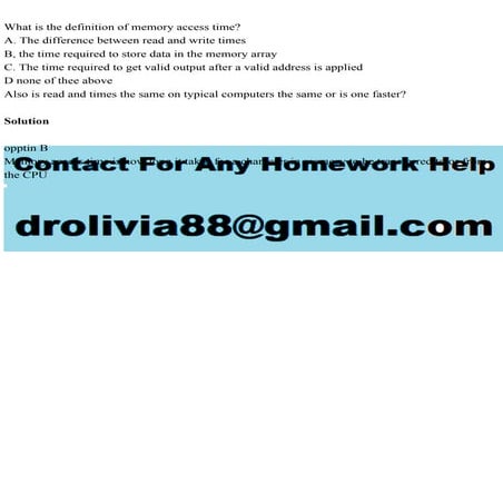 What is the definition of memory access timeA. The difference bet.pdf