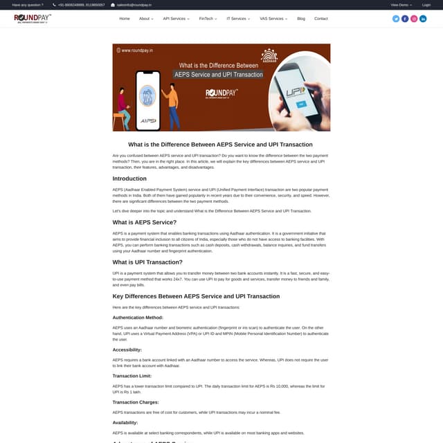 AEPS - Aadhaar Enabled Payment System | PPTX