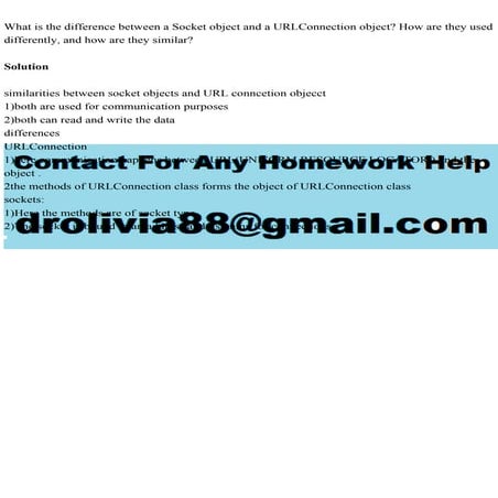 What is the difference between a Socket object and a URLConnection o.pdf