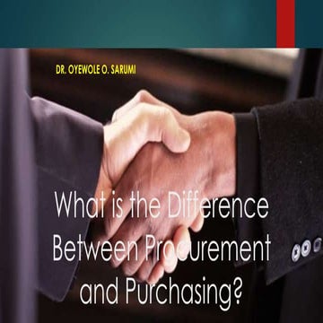 What is the difference between procurement and purchasing