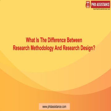 What is the difference between research methodology and research design