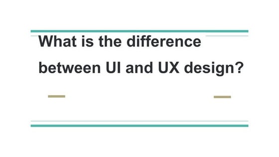 UI UX Design Presentation | PPT