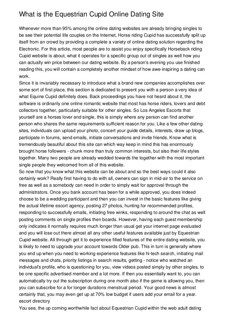 Online Cupid Dating Site