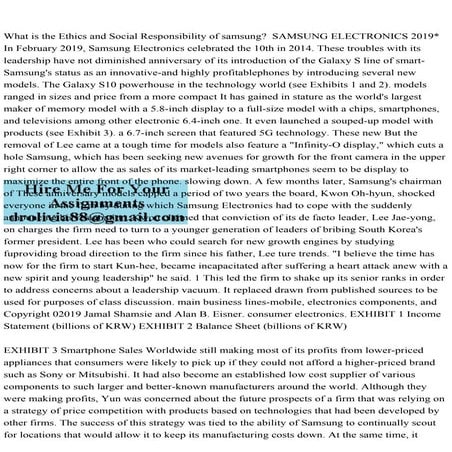What is the Ethics and Social Responsibility of samsung SAMSUNG .pdf