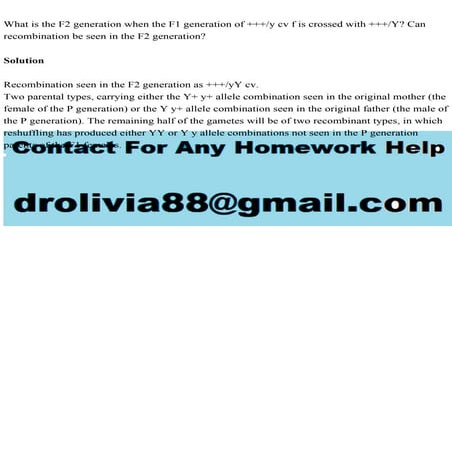 What is the F2 generation when the F1 generation of +++y cv f is cr.pdf