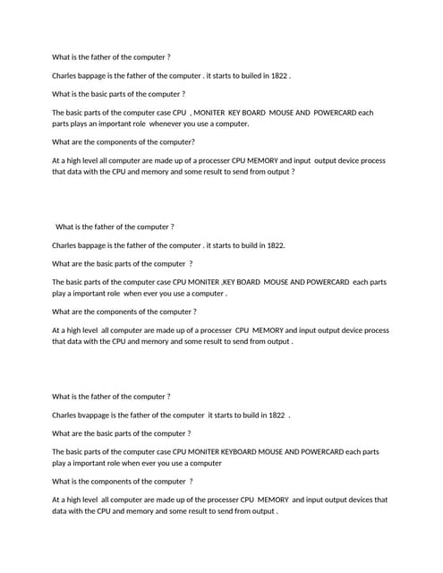 What are the five basis of the computer.docx