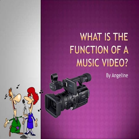 What is the function of a music video