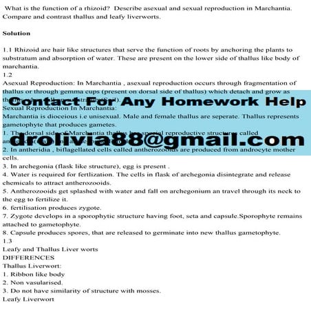 What is the function of a rhizoid  Describe asexual and sexual repro.pdf