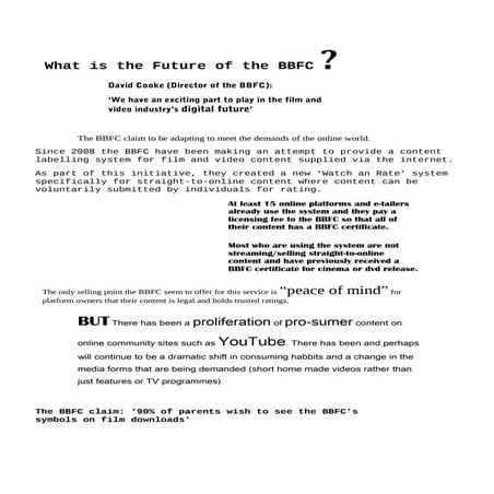What is the future of the bbfc