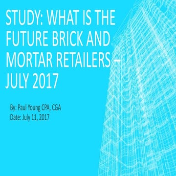 Retail Sector - Brick And Mortar - July 2017