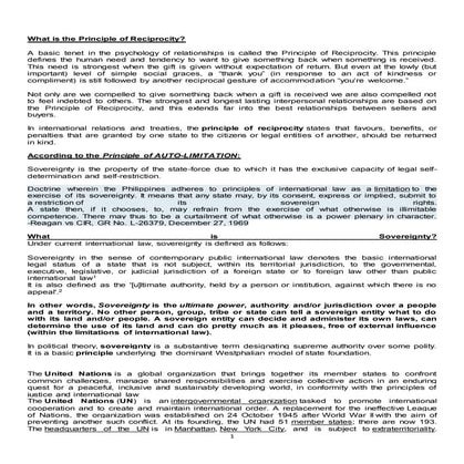 What is the principle of reciprocity