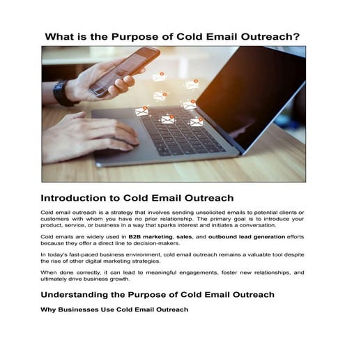 What is the Purpose of Cold Email Outreach.pdf
