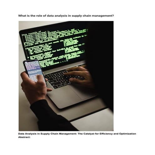 What is the role of data analysis in supply chain management.pdf