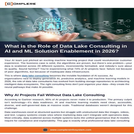 What is the Role of Data Lake Consulting in AI and ML Solution ...
