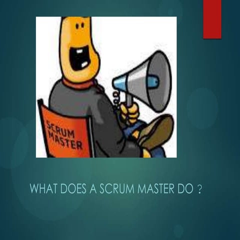 What is the rol of scrum master in Agile?