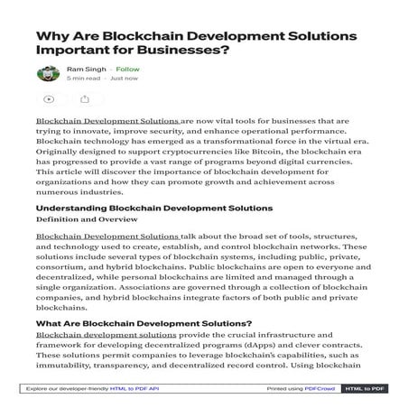 What is the Significance of Blockchain Development Solutions for Businesses.pdf