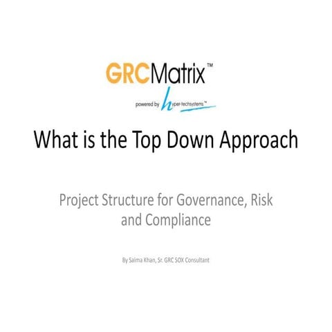 What Is The Top Down Approach 2010   Pps