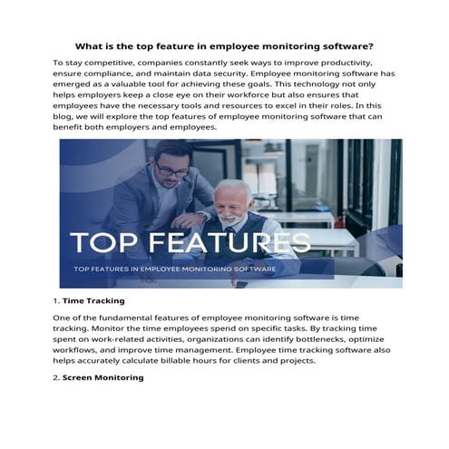 What is the top feature in employee monitoring software.docx