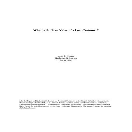 What is the_true_value_of_a_lost_customer